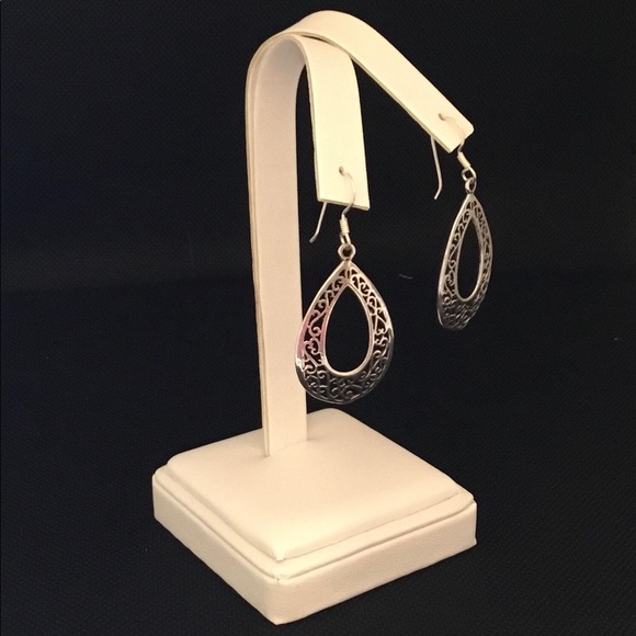 .925 Sterling Silver Filigree Earrings - Picture 8 of 16